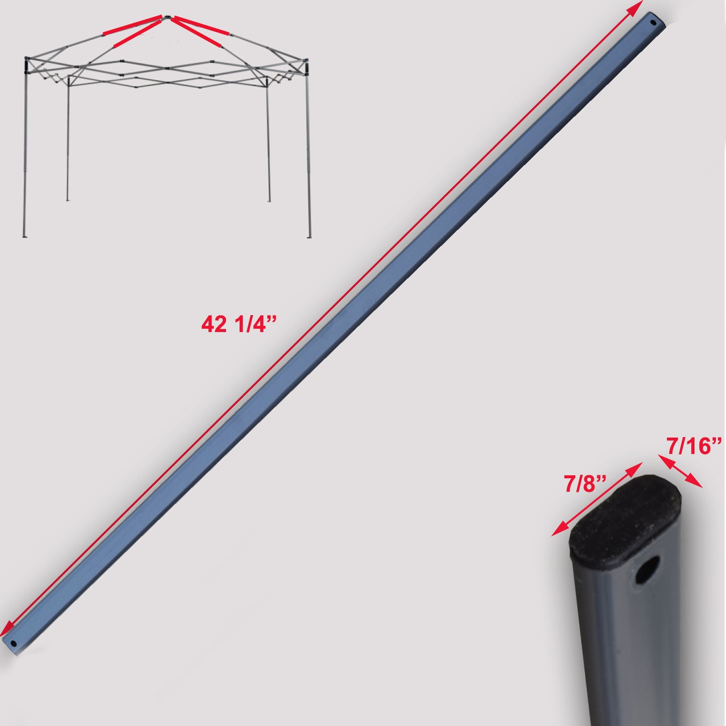 for Quik Shade Expedition EX100 10 x 10 Straight Leg Upper Peak Truss BAR Canopy Replacement Parts