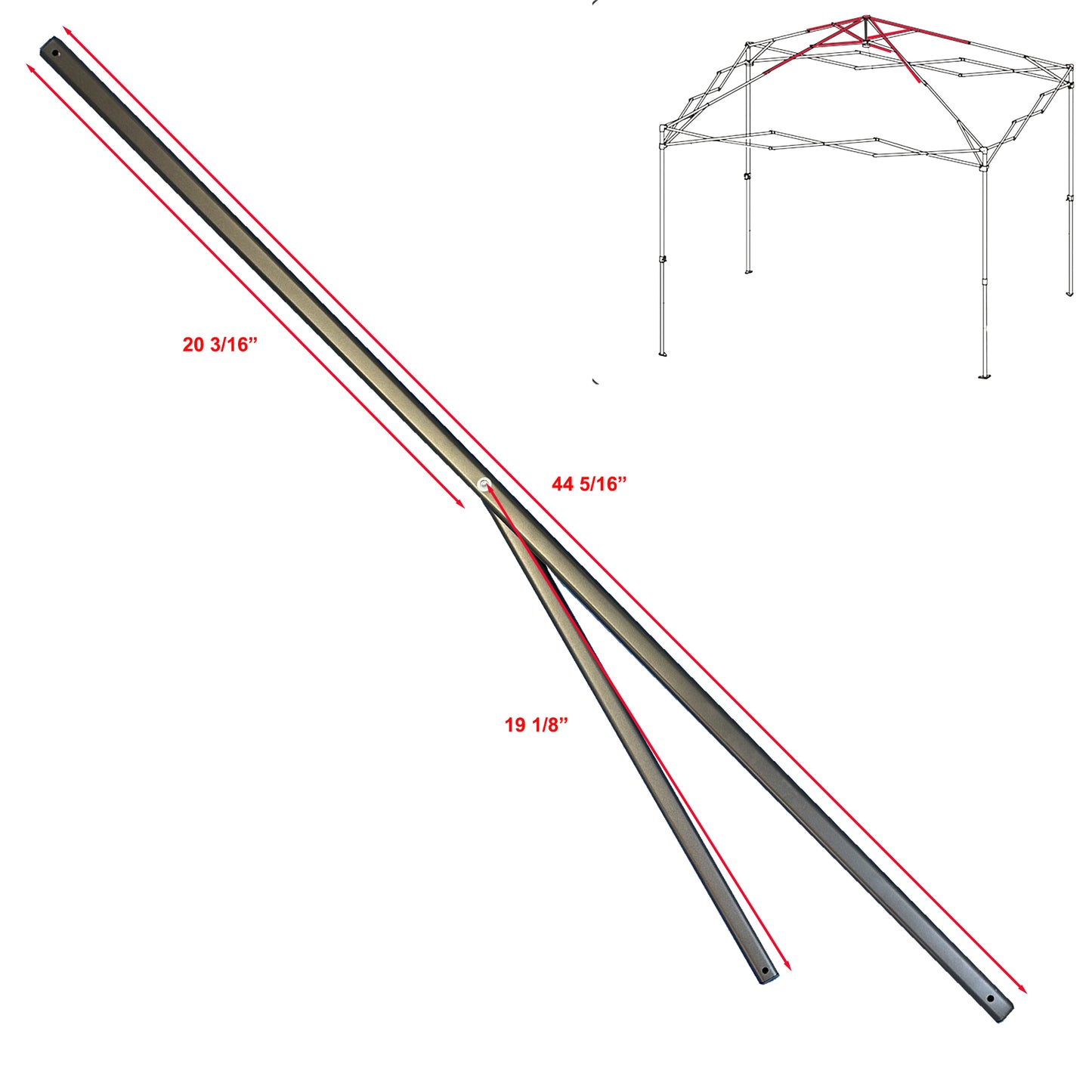 for CROWN SHADES 10x10 Pop Up Instant Canopy UPPER PEAK Truss Bars Replacement Parts