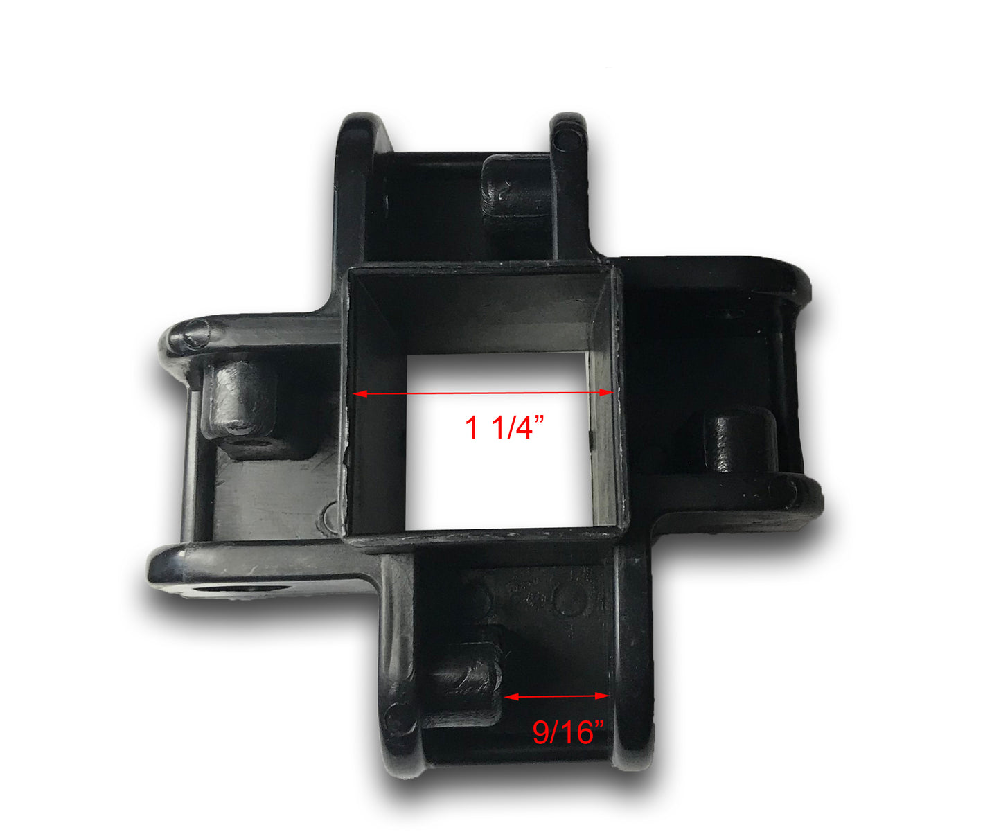 4 way connector Part H for canopy frame COBIZI 10x20 close up detail