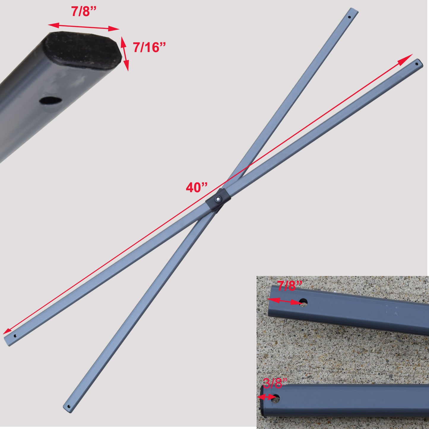 Quik Shade Expedition 10' X 10' Canopy Gazebo SIDE TRUSS Bar Replacement Parts