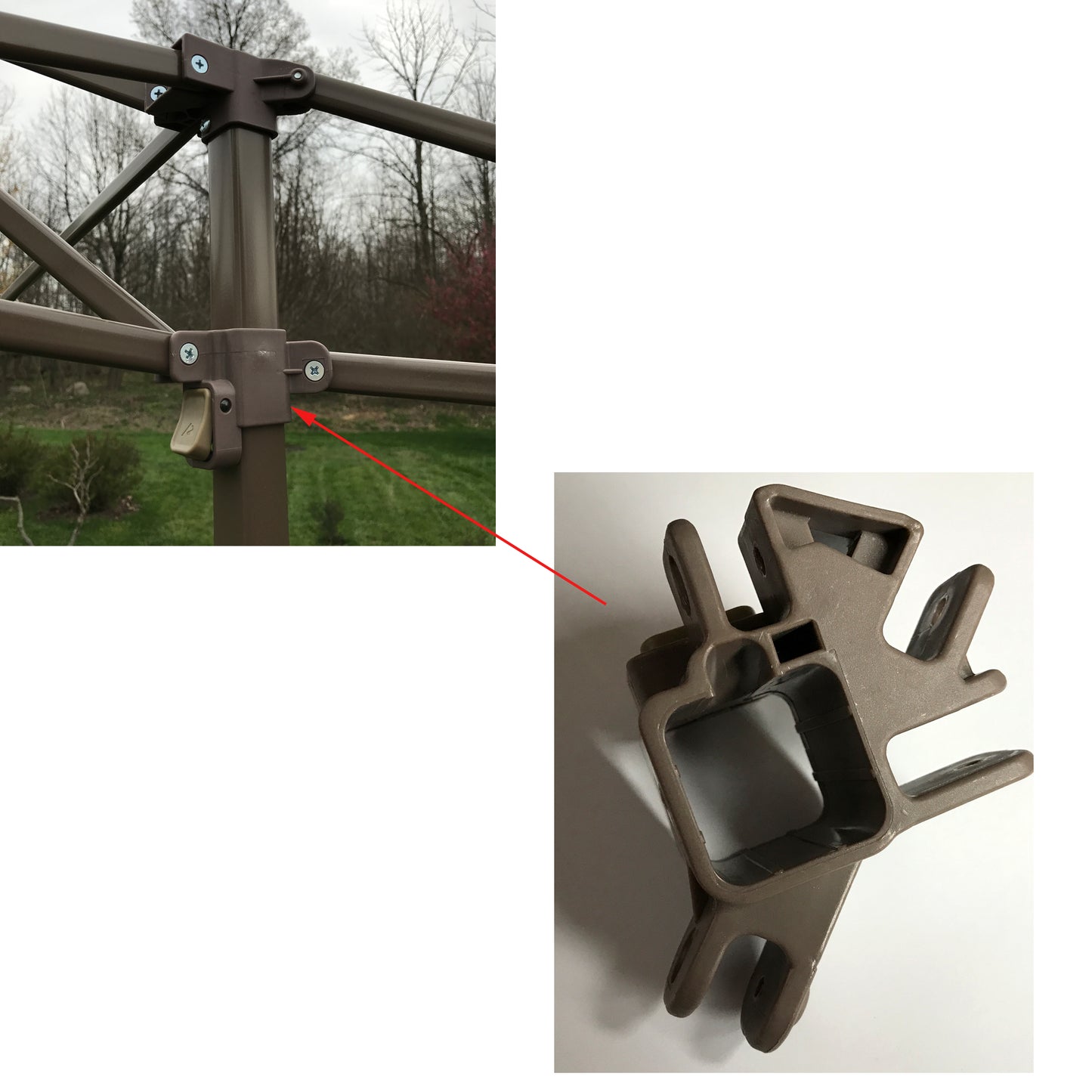 Chapter 13 x 13 Pagoda Canopy Leg Slider Pole Bracket Connector Replacement Part