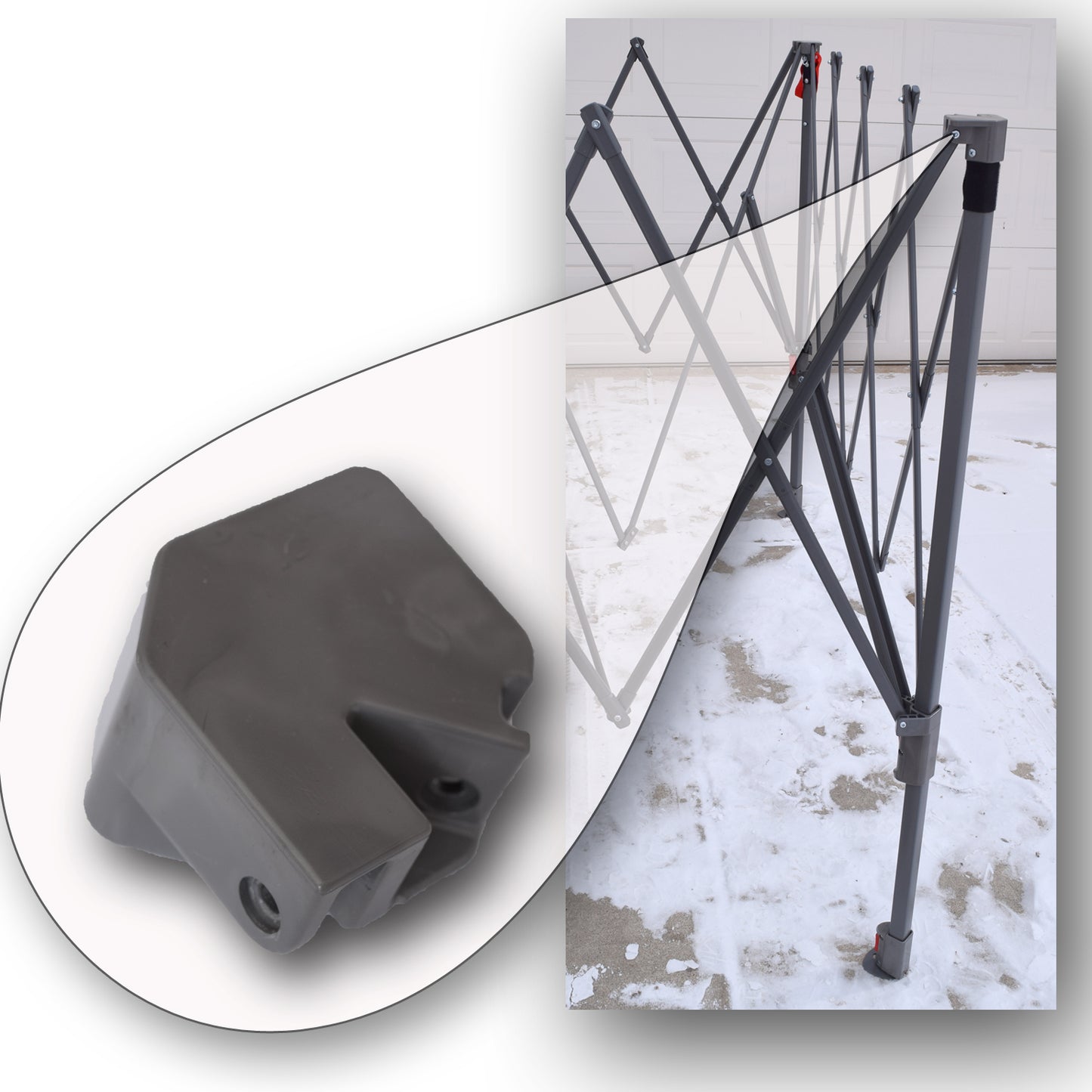 Piezas de reparación de conector de tapa BRACKER de 3 vías para Coleman Old Style 12' x 12' y 10' x 10' de pierna recta, cenador instantáneo con dosel