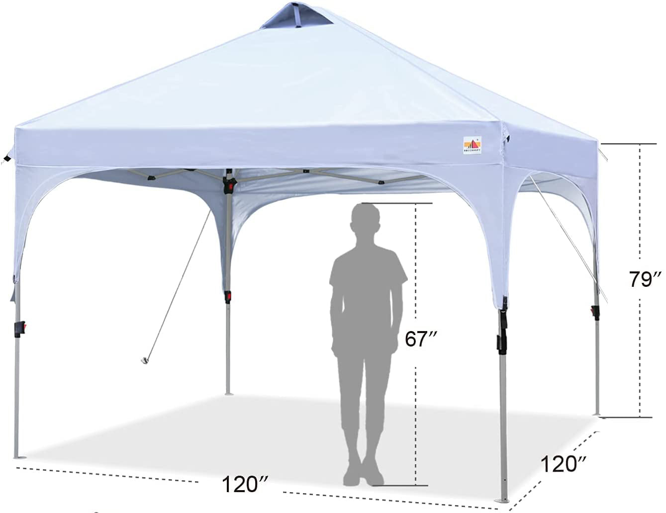 ABCCANOPY Outdoor Pop up Canopy Tent 10x10 Camping Sun Shelter-Series