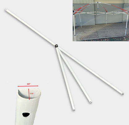for Ozark Trail Simple Push 10x10 Instant Canopy Gazebo Lower Peak Truss Bars Metal Replacement Parts (Rounded)