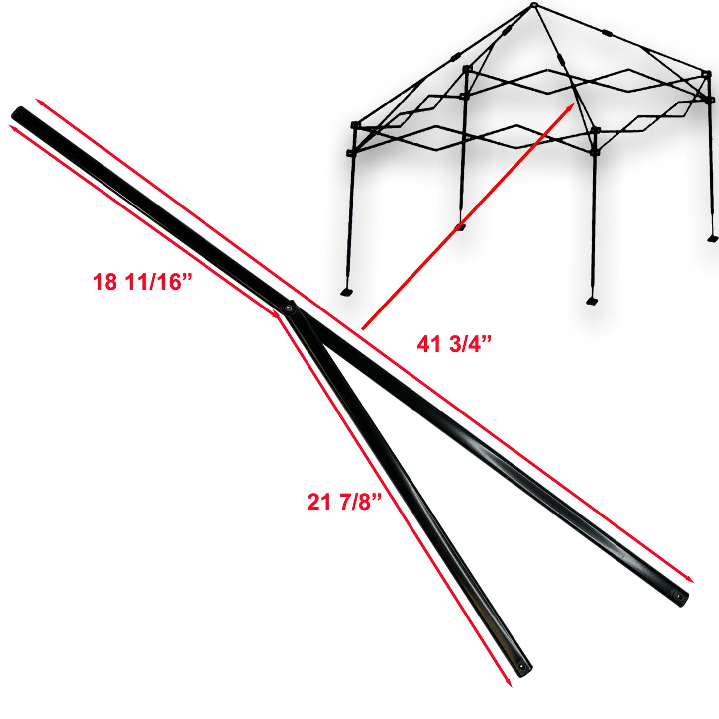 for Shade Tech II ST100 10'x10' Straight Leg Instant Canopy Gazebo Lower PEAK Truss Bar Replacement Parts