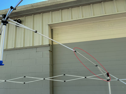 for Ozark Trail Simple Push 10x10 Instant Canopy Gazebo Lower Peak Truss Bars Metal Replacement Parts (Rounded)