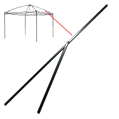 Ozark Trail Simple Push 10x10 Instant Canopy Gazebo Barras de armadura de pico inferior Piezas de repuesto de metal (negro)