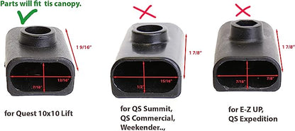 for Quest Q100 Quick Lift Straight Leg 10x10 Canopy Set of 2 Truss Ends Replacement Canopy Parts