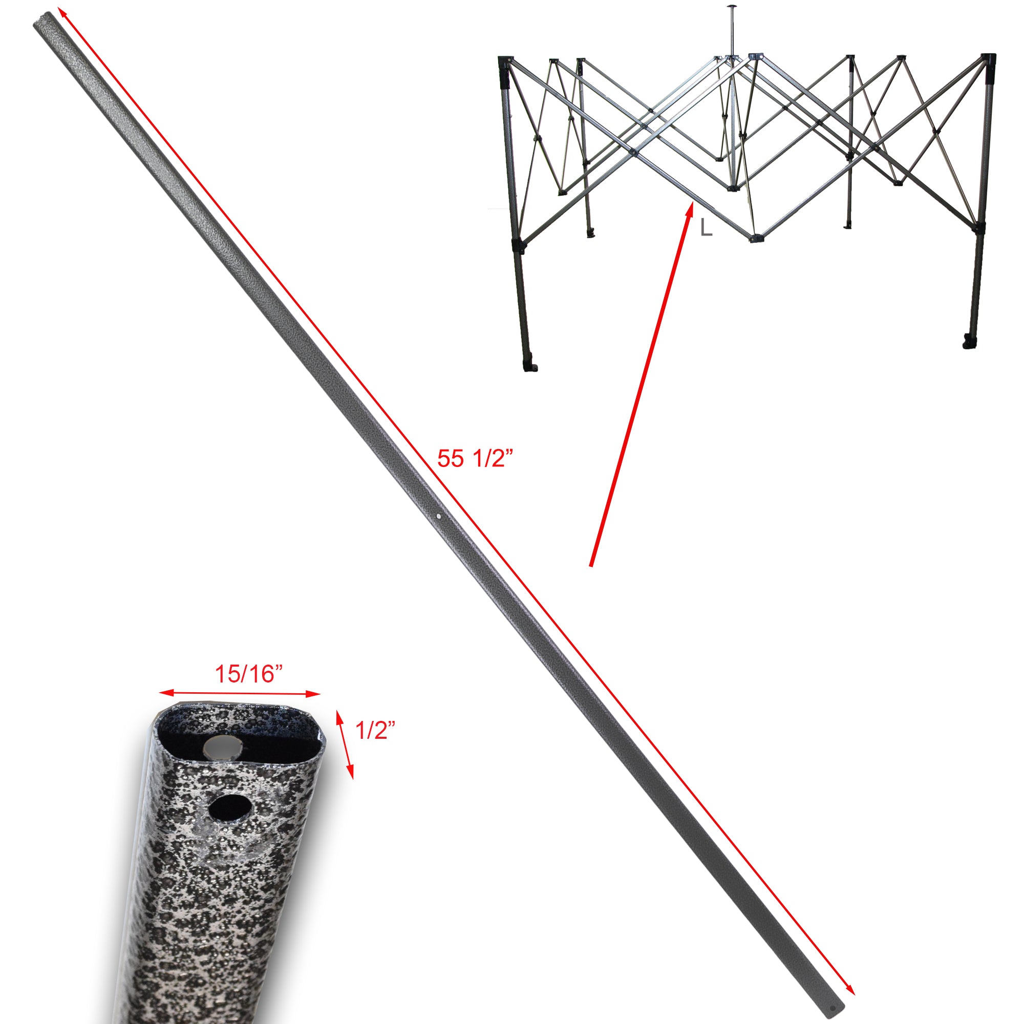 Truss Bar Crossbar for 10x20 COBIZI Canopy Frame – Replacement