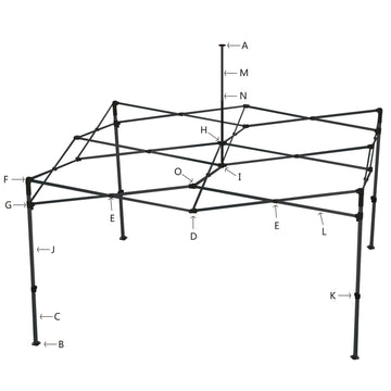 Truss Bar Crossbar for 10x20 COBIZI Canopy Frame – Replacement