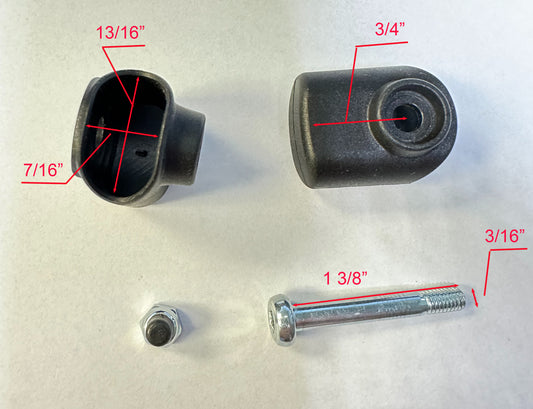 2 Sets Ends Truss Bars Connectors for Academy Sports + Outdoors 10 ft x 10 ft One Push Straight Leg Canopy Connector Repair Replacement Parts