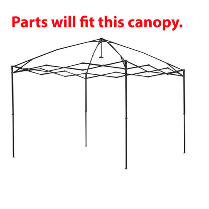 Para Ozark Trail 10' x 10' Toldo de pierna recta de empuje simple Piezas de repuesto de manija de empuje simple (negro)