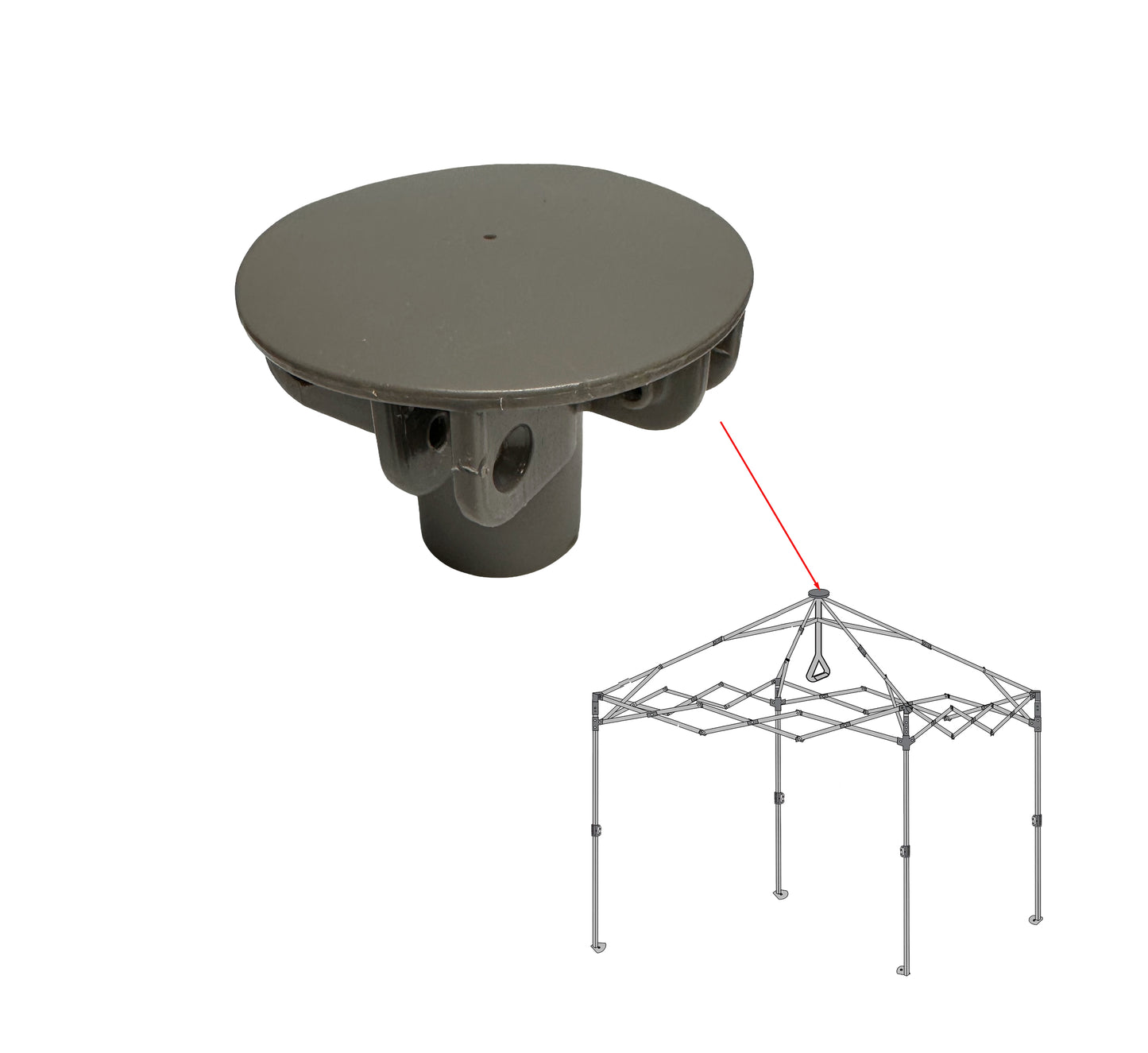 Replacement Upper Hub for CORE 10' x 10' Center Push Instant Canopy Parts