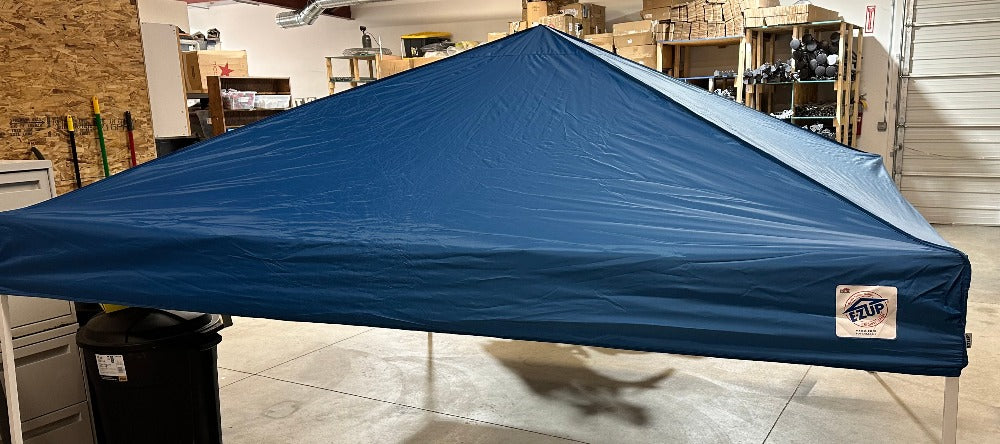 Canopy Top for E-Z UP Envoy, Patriot 10'x10' Instant Straight Leg Gazebo Shelter Parts Blue (Used From Display)