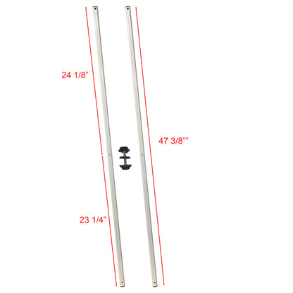 Repair Kit 2 TRUSS BARS 47 3/8" for Quik Shade Quest, Ozark Trail, Coleman First Up Canopy Gazebo Shelter  Replacement Parts