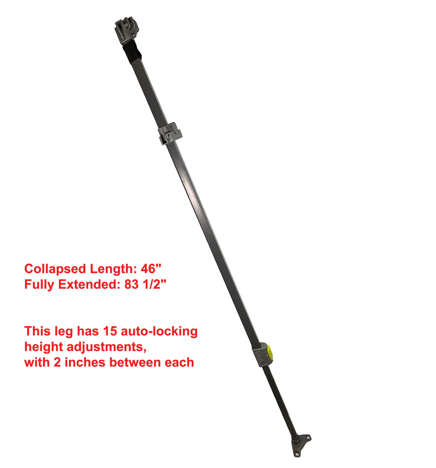 Replacement Adjustable Leg for CORE 10' x 10' Center Push Instant Canopy Parts