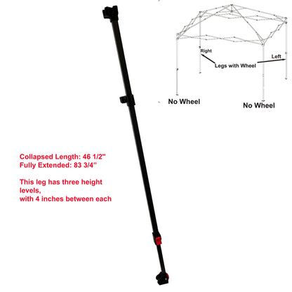 For CROWN SHADES 10x10 Pop Up Instant Canopy — Adjustable Leg Replacement Parts