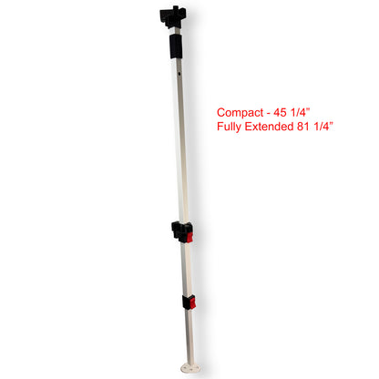 Adjustable replacement leg for COBIZI 10x20 pop up canopy frame. Extends from 45-1/4 in. to 81-1/4 in. Compatible with center or corner leg configuration depending on the selected option.