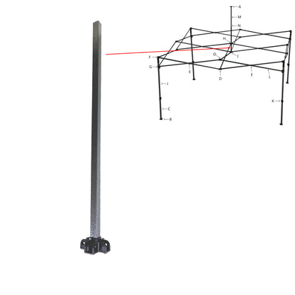Lower peak tensioner pole with spring COBIZI 10x20 canopy Part N Part I