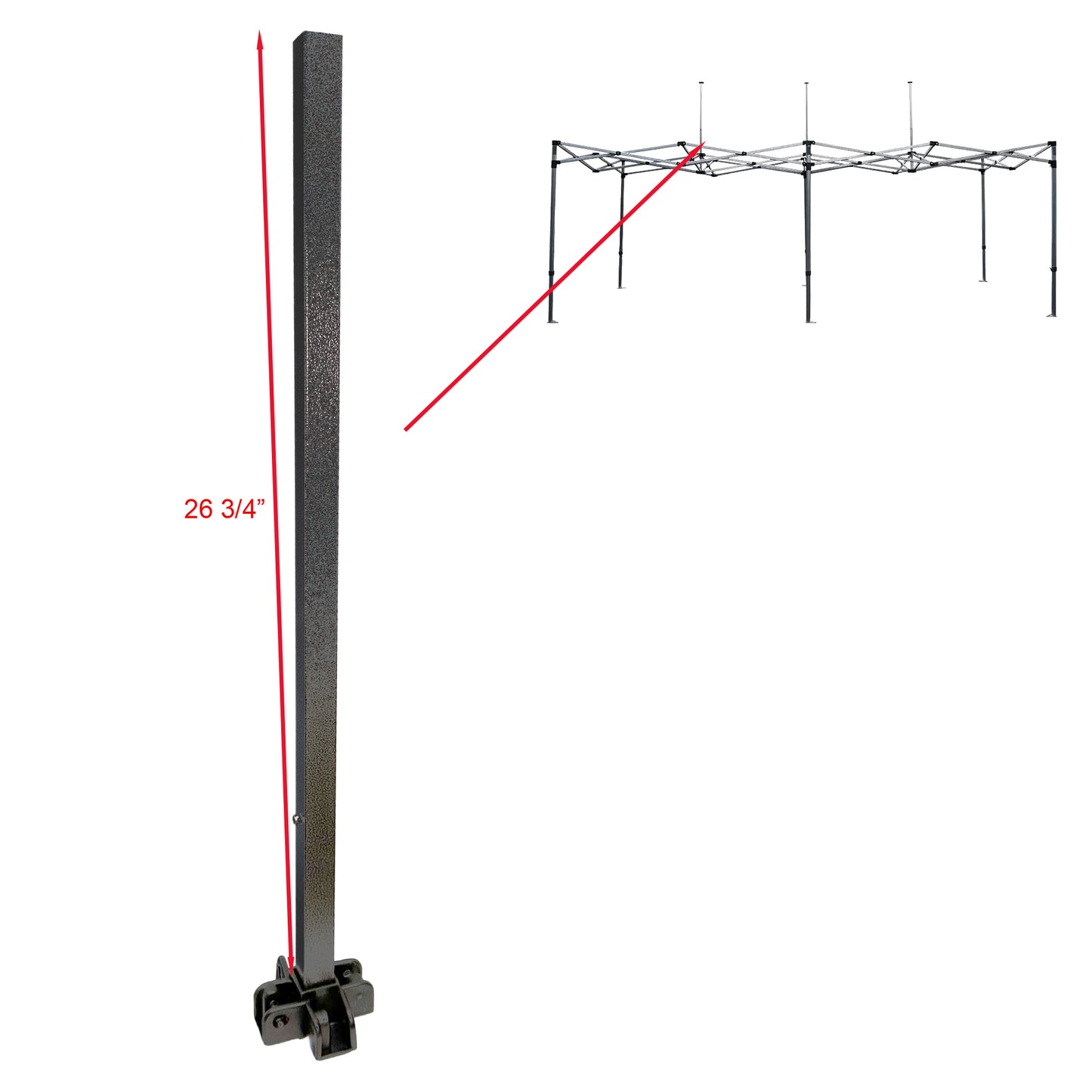 COBIZI canopy lower peak pole with spring replacement part close up