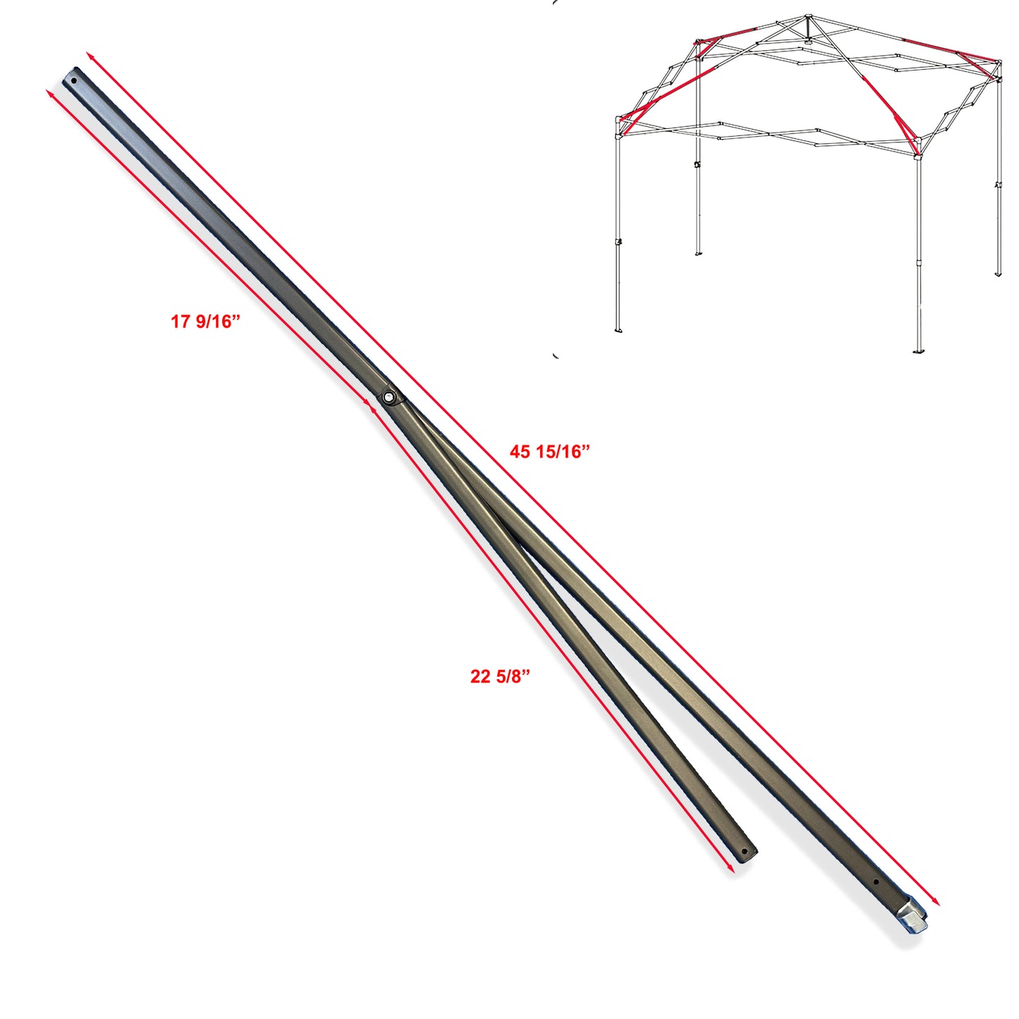 for CROWN SHADES 10x10 Pop Up Instant Canopy LOWER PEAK Truss Bars Replacement Parts