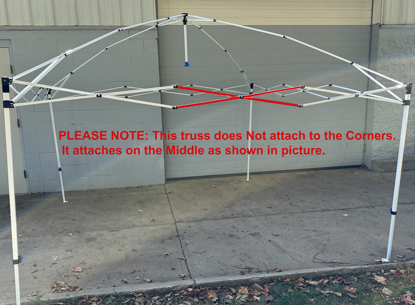 Ozark Trail Coleman First Up 10 X 10 Canopy Gazebo Side Truss Bar Piezas de repuesto Blanco