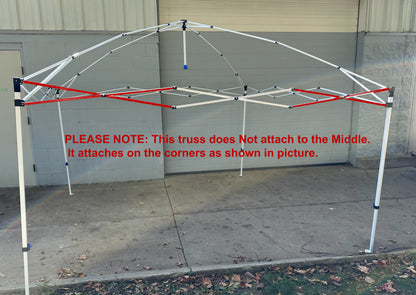 for Ozark Trail 10 X 10 Simple Push Canopy Gazebo Side Truss Bar Replacement Parts Black (Rounded)