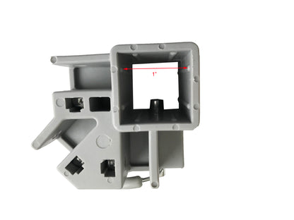 Featured in the image are Leg Slider Pull-Pin Pole Connector Replacement Parts tailored for the E-Z UP 10" x 10" Straight Leg Canopy. These essential replacement pieces guarantee a hassle-free setup and reliable support, ensuring your canopy remains steadfast during use.