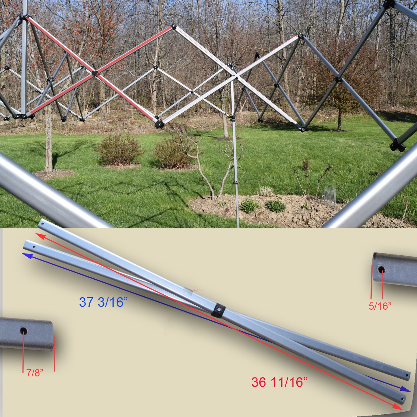 Quik Shade Weekender Elite 12' x 12' Canopy UPPER ROOF TRUSS BARS Replacement Parts