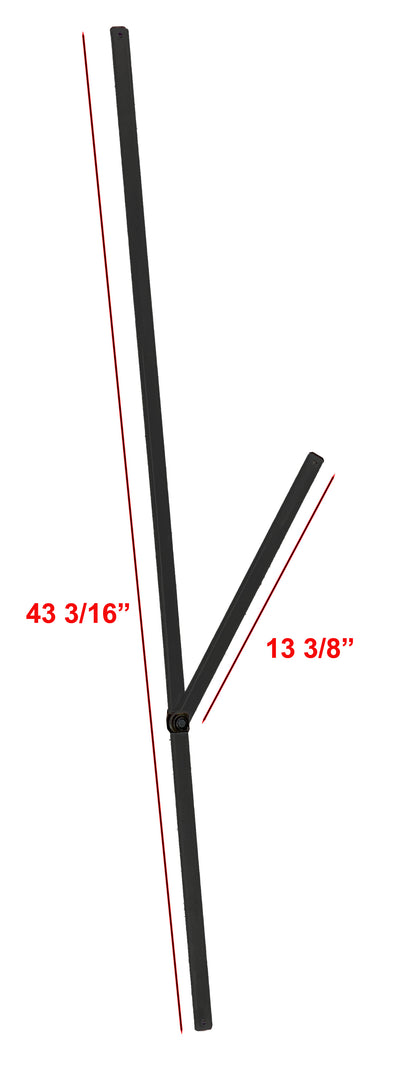 Ozark Trail Simple Push 10x10 Instant Canopy Gazebo Upper Peak Truss Bars Metal Replacement Parts (Black)