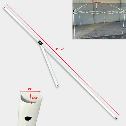 for Ozark Trail Simple Push 10x10 Instant Canopy Gazebo Upper Peak Truss Bars Metal Replacement Parts (Rounded)