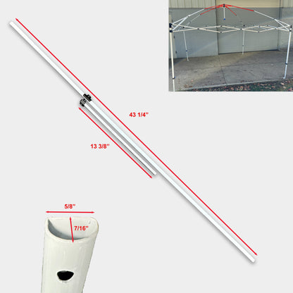 for Ozark Trail Simple Push 10x10 Instant Canopy Gazebo Upper Peak Truss Bars Metal Replacement Parts (Rounded)