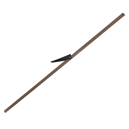 Upper truss bar for 13×13 pop-up canopy frame, roof-level side position, showing long brown metal truss bar with black connector clip on a white background.