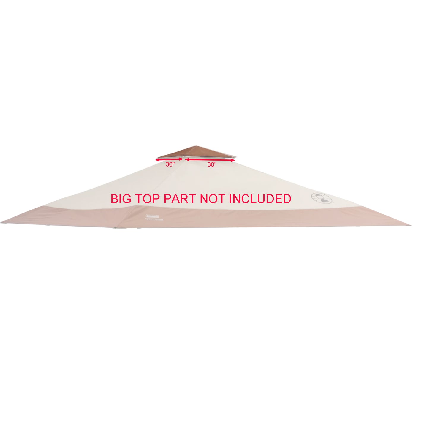 Vent Top for Coleman 13' x 13' Instant Beach Canopy Eaved Shelter Replacement Parts (BIG TOP PART NOT INCLUDED)