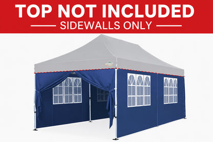 Replacement sidewalls only for COBIZI 10x20 Standard canopy. Includes 6 removable sidewalls. Canopy top and frame not included.