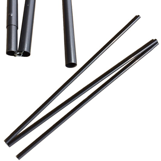 Corded awning rods for Quik Shade Summit SX170 10×10 canopy, dark gray metal rods on white background