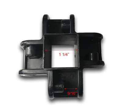 4 way connector Part H for canopy frame COBIZI 10x20 close up detail