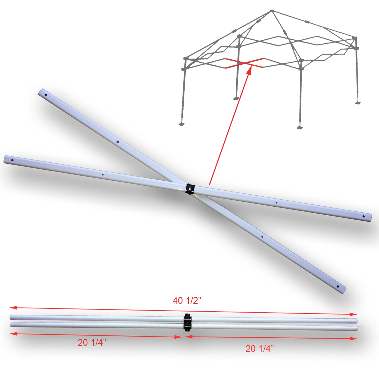 Quik Shade Commercial C100, Weekender WE100 10' x 10' Canopy MIDDLE TRUSS Bar Replacement Part