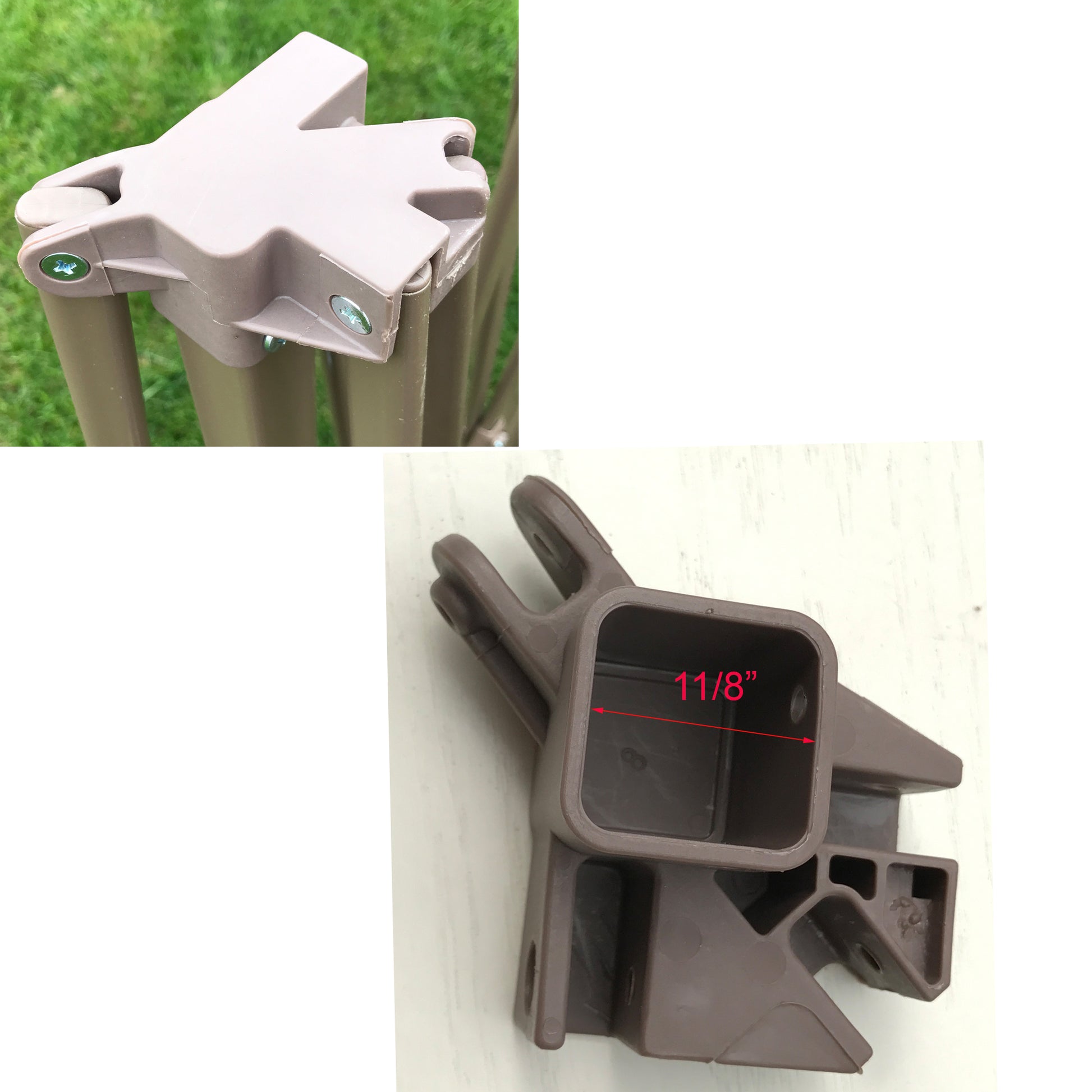  This photo features the Ozark Trail and Chapter 13 x 13 Pagoda Canopy Gazebo Leg Bracket CAP Connector Replacement Part, with an inner size of 1 1/8 inches. This essential component is specifically designed to ensure the structural integrity and stability of your canopy, providing a secure and dependable support system for your outdoor shelter. The inner size of 1 1/8 inches indicates its compatibility with the corresponding parts of your gazebo