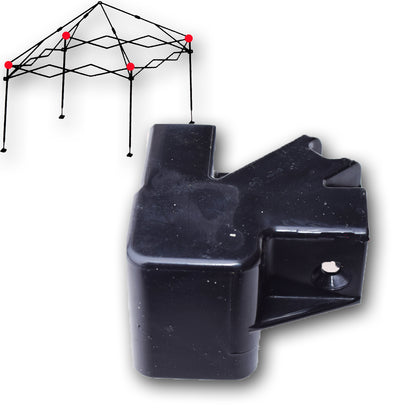 Black plastic upper leg cap OLD style for Ozark Trail 10x10 and 12x12 straight leg canopy