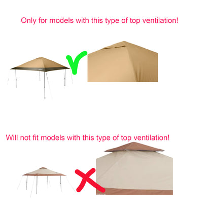 Toldo superior para Coleman 13 x 13 Oasis Instant Eaved Shelter Costco Piezas de repuesto