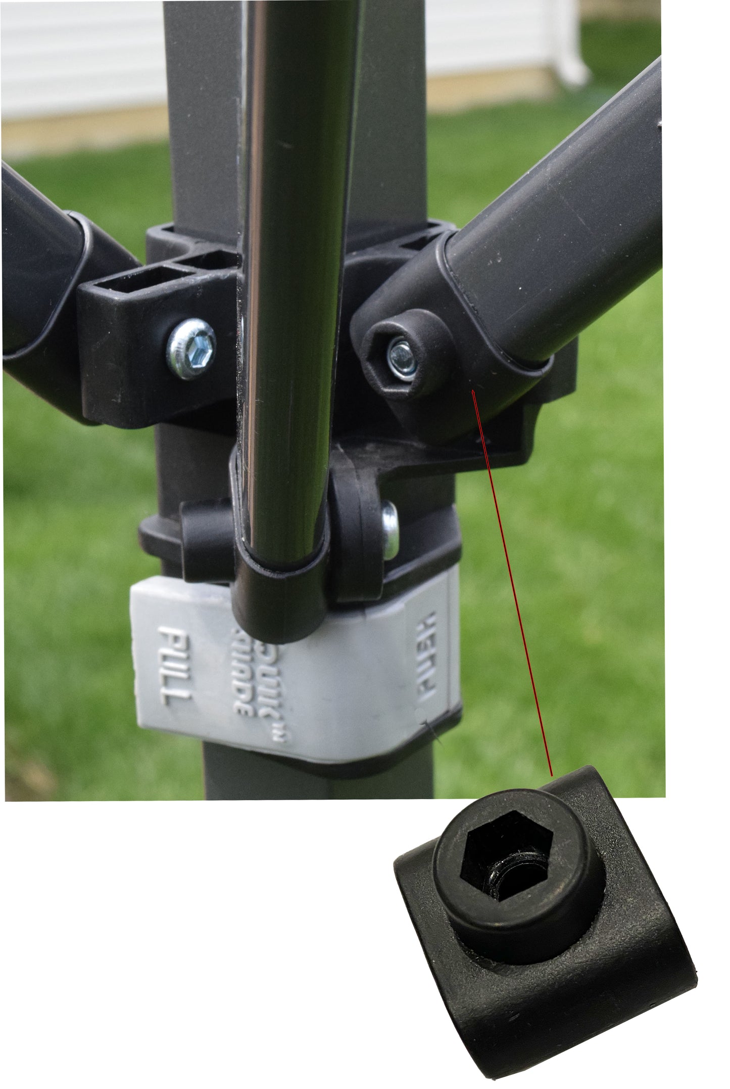 Set of 4 Truss Bar End Caps Replacement for Quik Shade 10x10 Summit