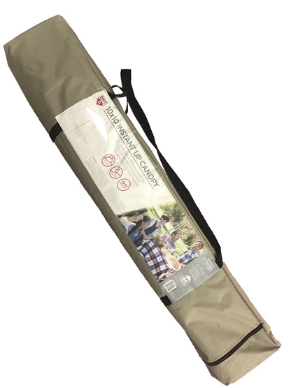 Khaki replacement carry bag for Quest DSG Q64 10' x 10' slant-leg instant canopy with clear label window