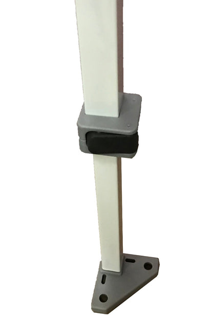 This photograph displays the lower portion of the E-Z UP Envoy 10 X 10 Instant Canopy Gazebo ADJUSTABLE LEG Replacement Parts. This crucial component is responsible for providing stability and adjustability to your canopy. It is designed to ensure a secure and adaptable support system, allowing you to customize the height and position of your canopy as needed for different outdoor settings and activities.