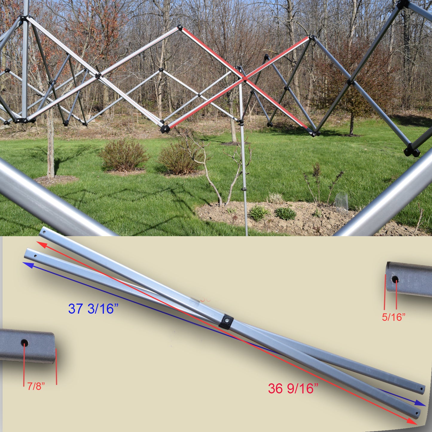 for Quik Shade Weekender Elite 12' x 12' Canopy LOWER ROOF TRUSS BARS Replacement Parts