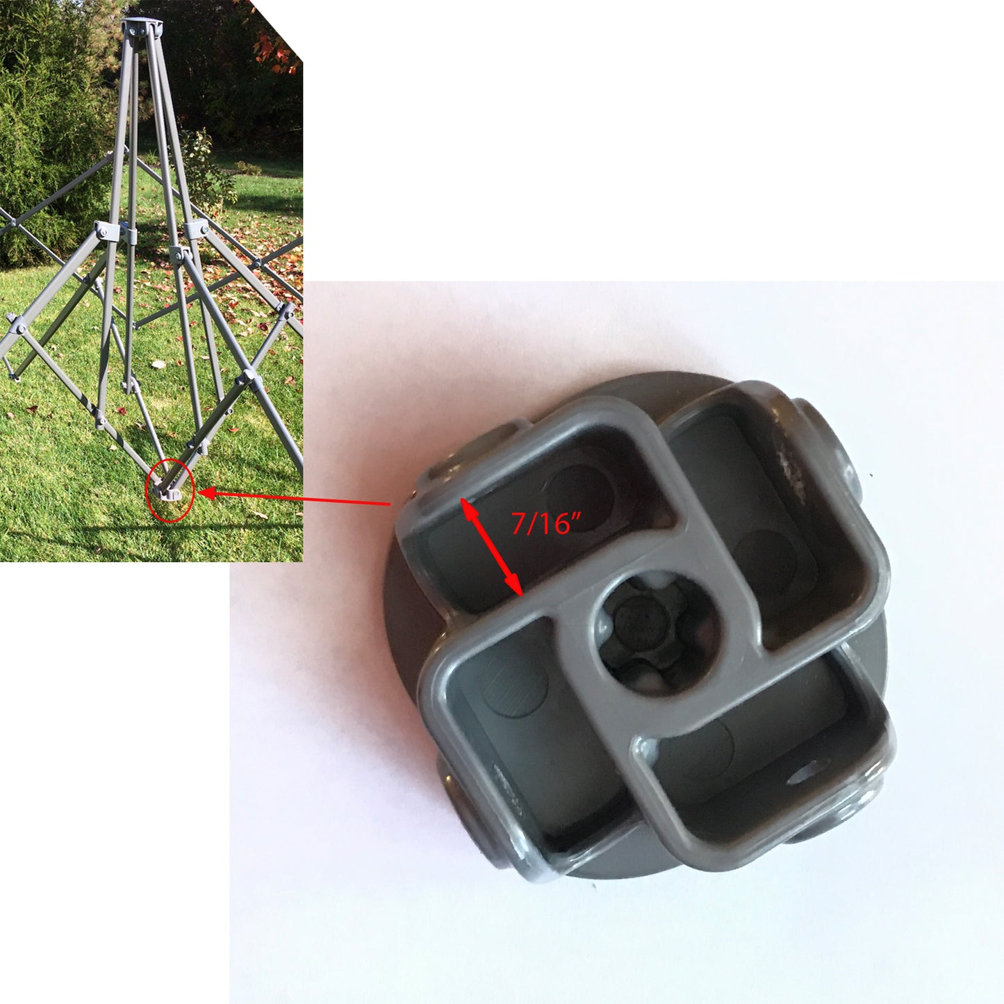 Lower Hub Center Lock for Coleman 12' x 12' New Style Canopy Gazebo Replacement Part