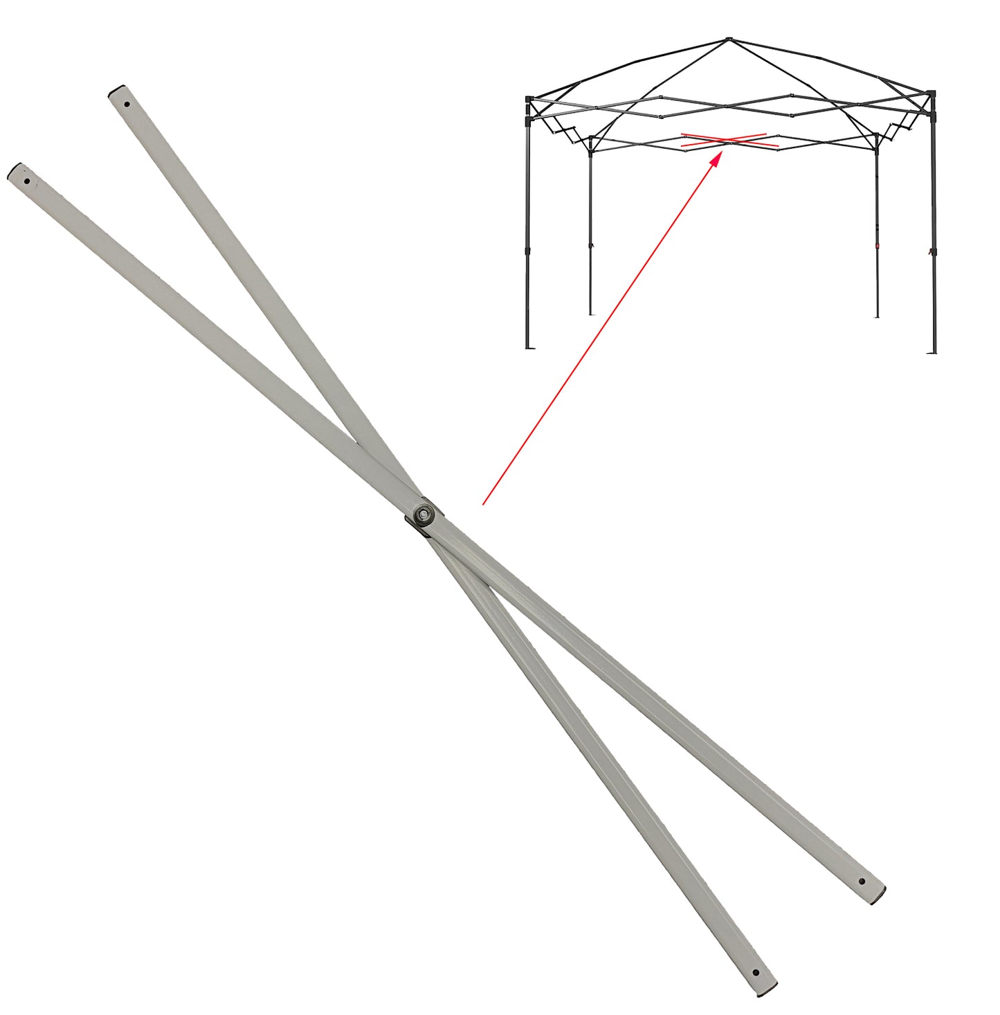 for ABCCANOPY Outdoor Pop up Canopy Tent 10x10 Camping Sun Shelter-Series Middle Truss Bar Canopy Replacement Parts