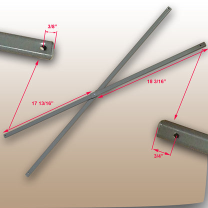 Coleman 12 x 12 Straight Leg Instant Canopy Gazebo SIDE TRUSS Bar 36" GRAY Replacement Parts Repair