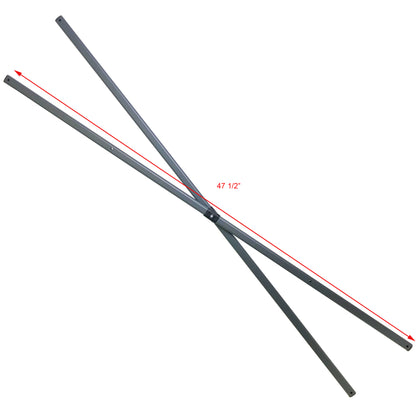 Canopy Repair Kit 2 Truss Bars 47" with Cross Connector for Quest Coleman Quik Shade Ozark Trail Replacement Parts