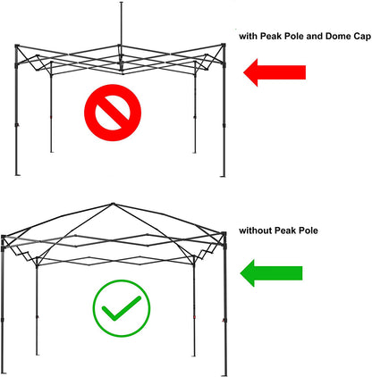 for ABCCANOPY  10' x 10' Outdoor Pop up Canopy Tent Camping Sun Shelter-Series Canopy TOP Only Replacement Parts